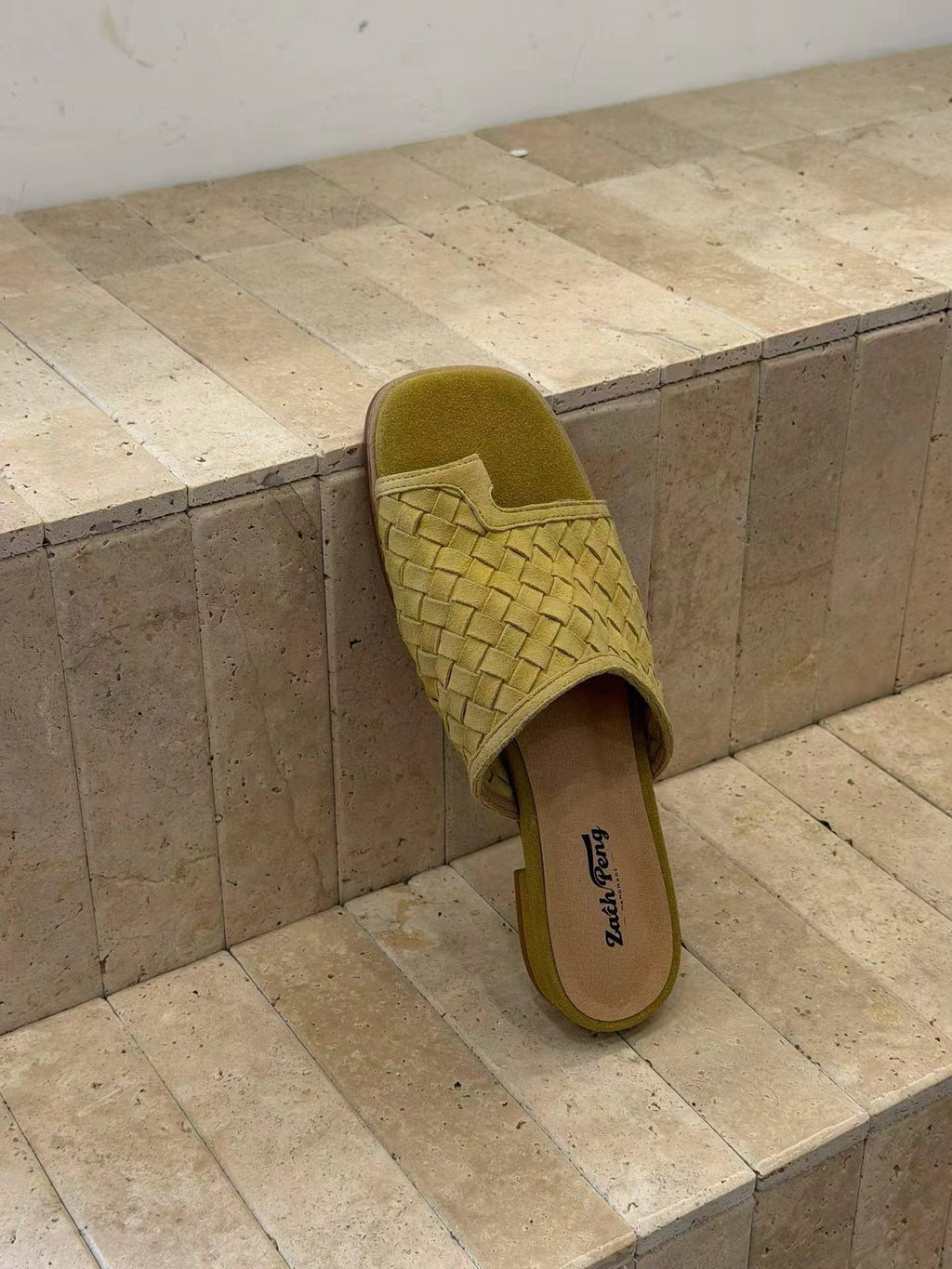 Liora Handwoven Leather Slide Sandals