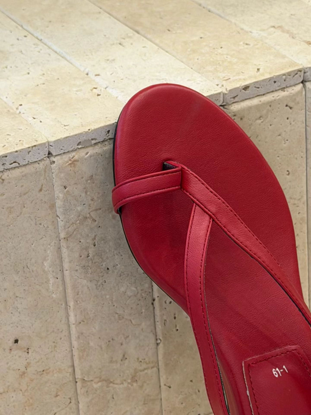 Red Leather Handmade Sandal