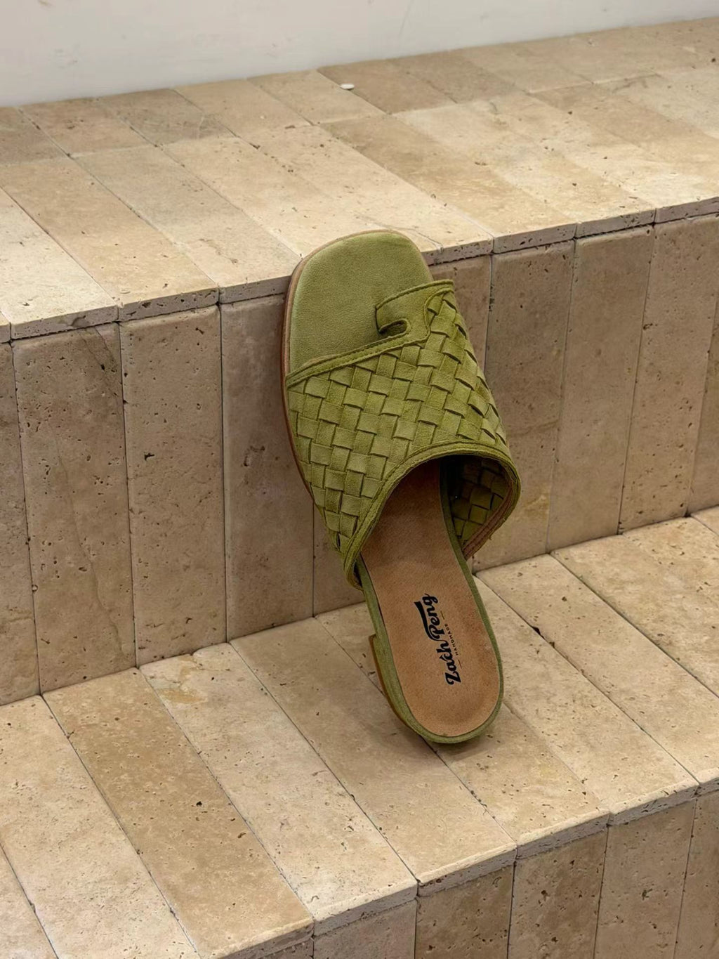 Liora Handwoven Leather Slide Sandals