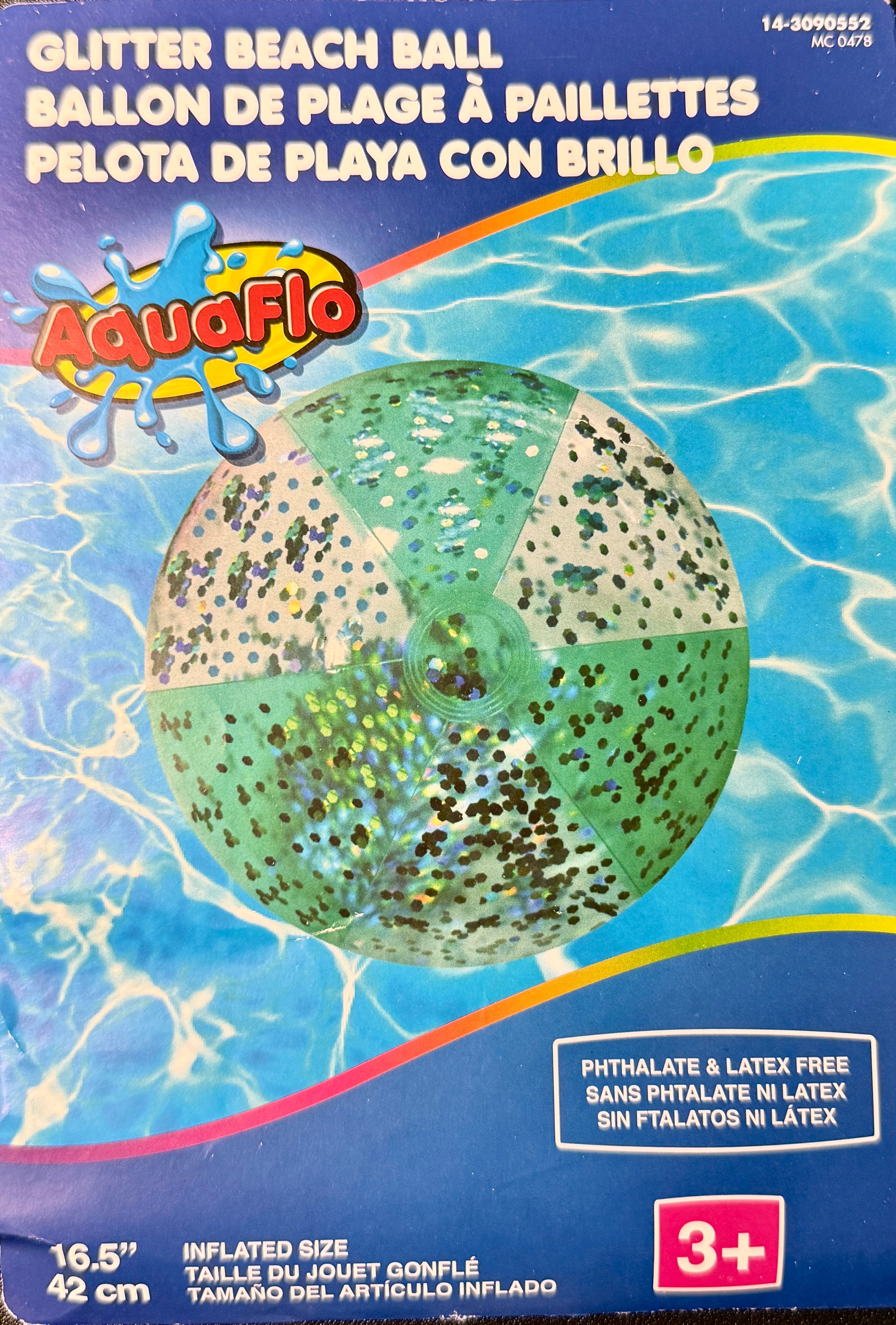 Green Glitter Beach Ball