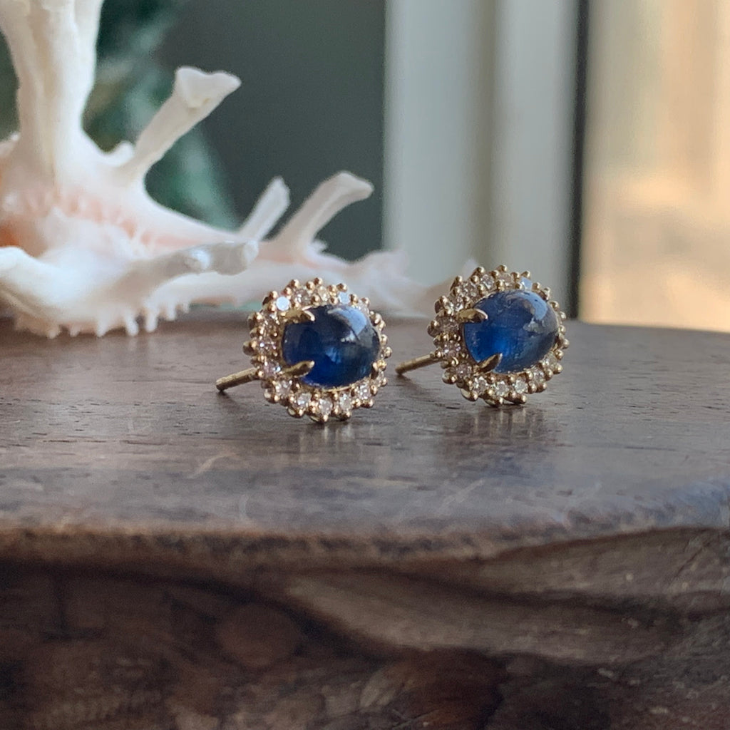 Cabochon Sapphire Diana Earrings