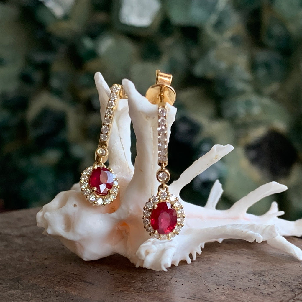 Ruby Drop Earrings