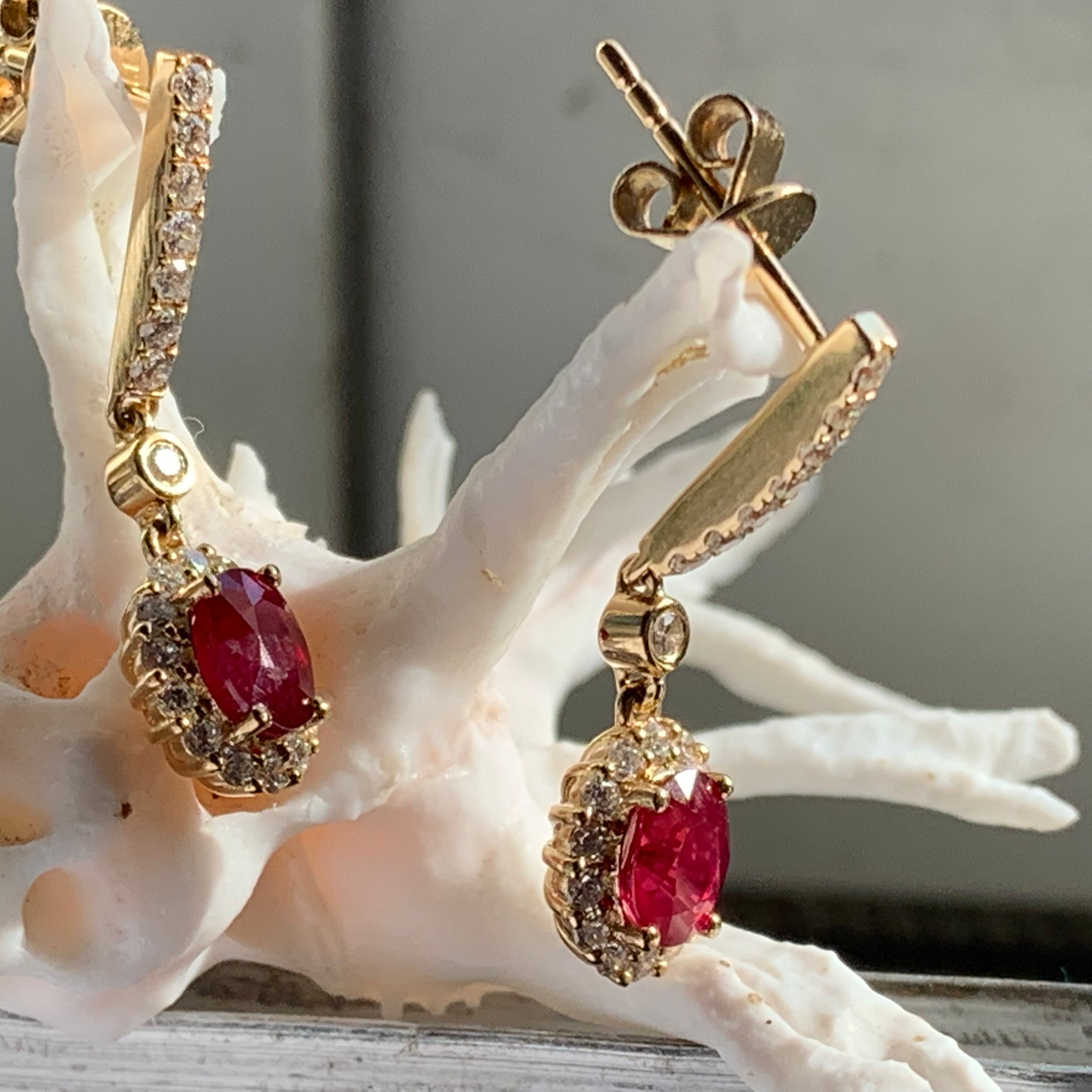 Ruby Drop Earrings