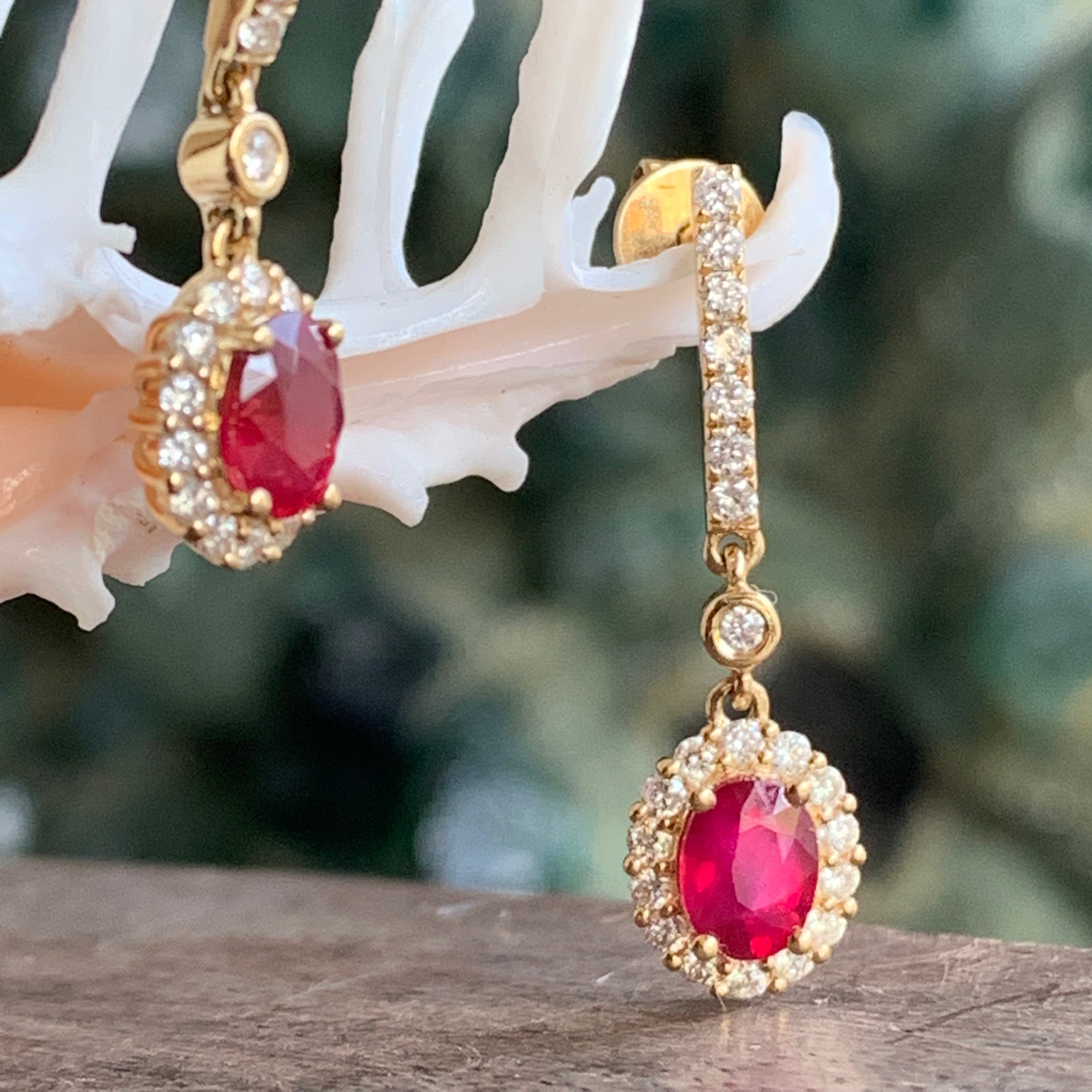 Ruby Drop Earrings
