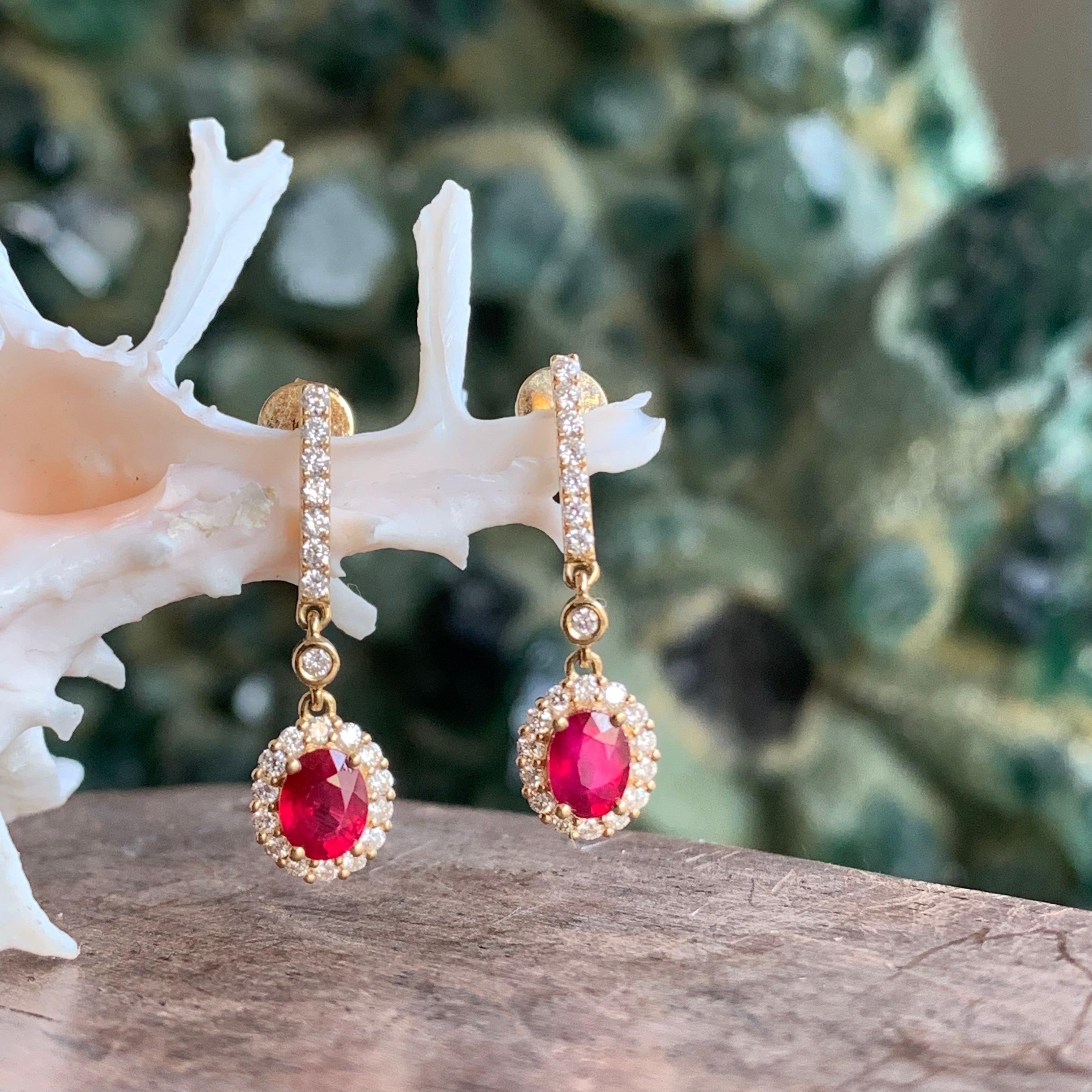 Ruby Drop Earrings