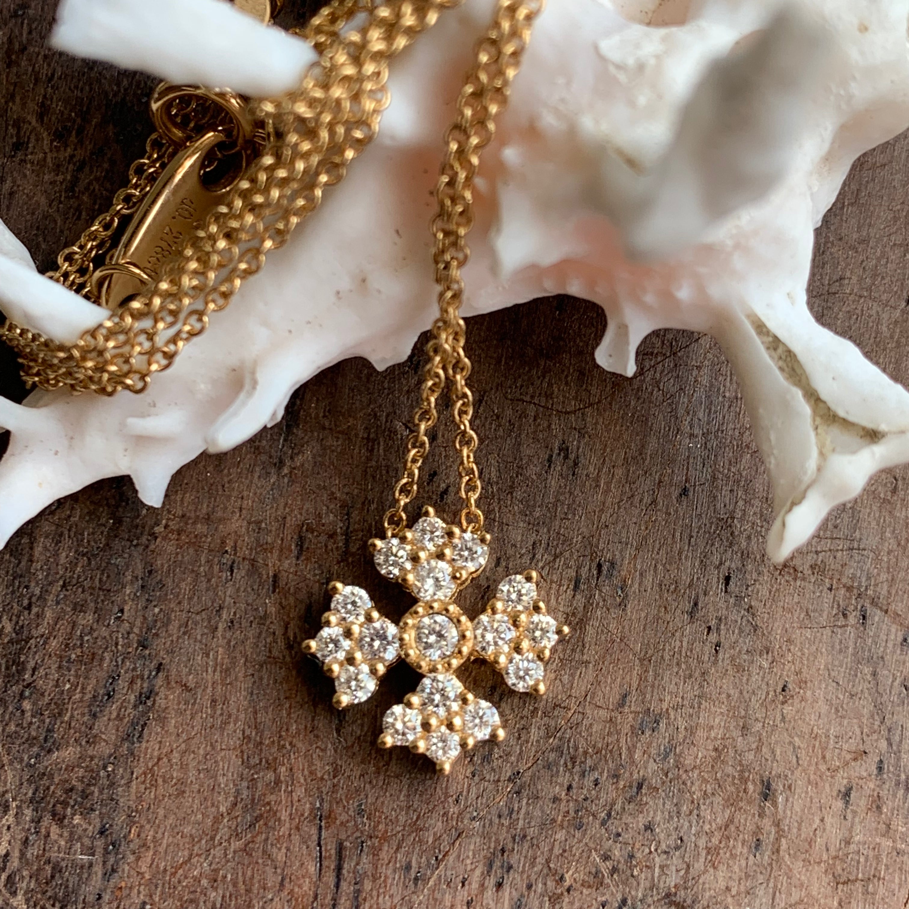 Gold Diamond Cross Necklace