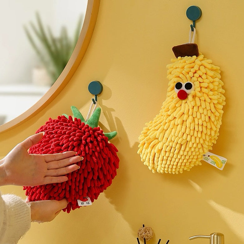 Chenille Fluffy Hanging Hand Towel