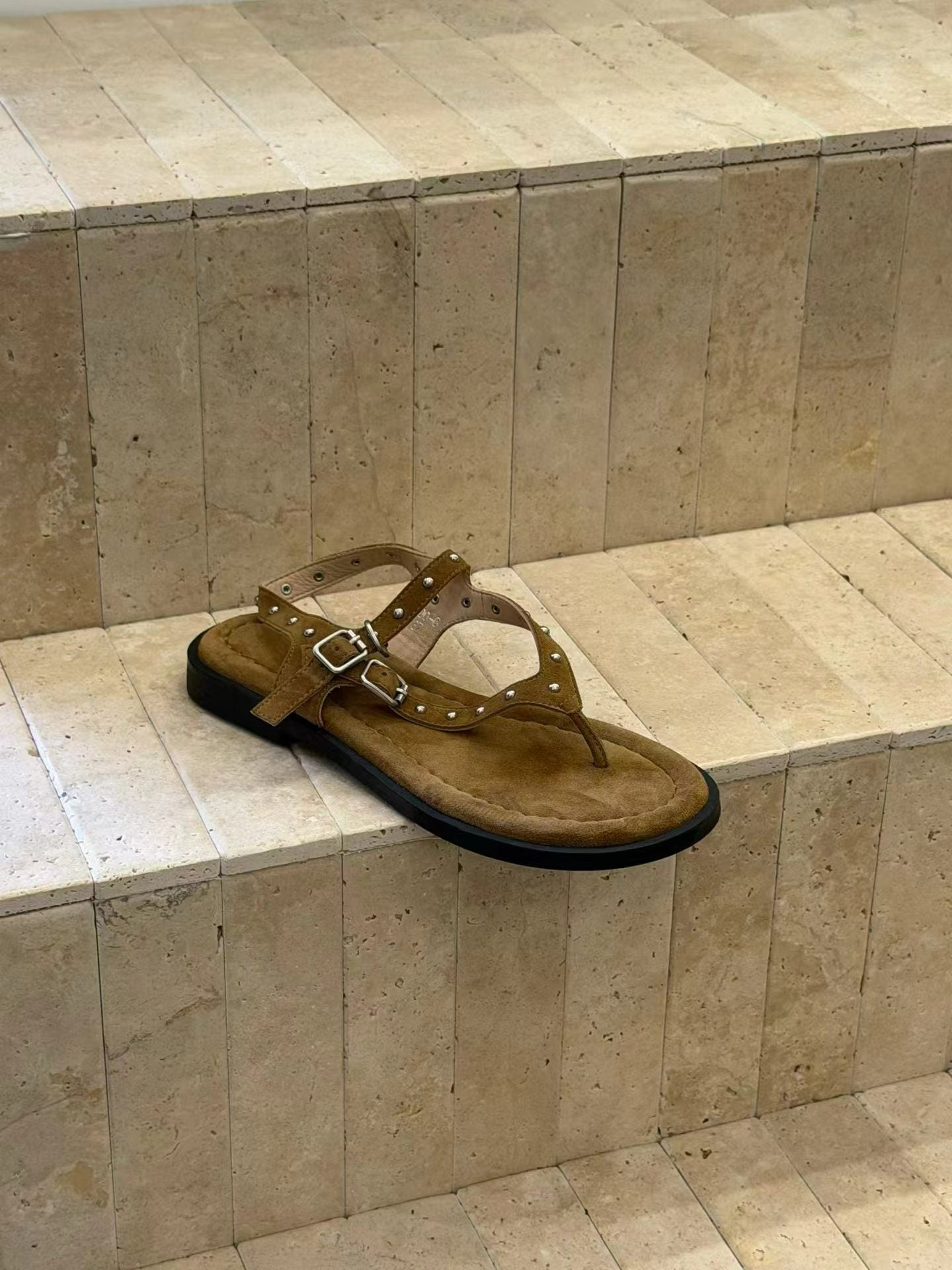 Solea Handcrafted Sheepskin Studded Sandals