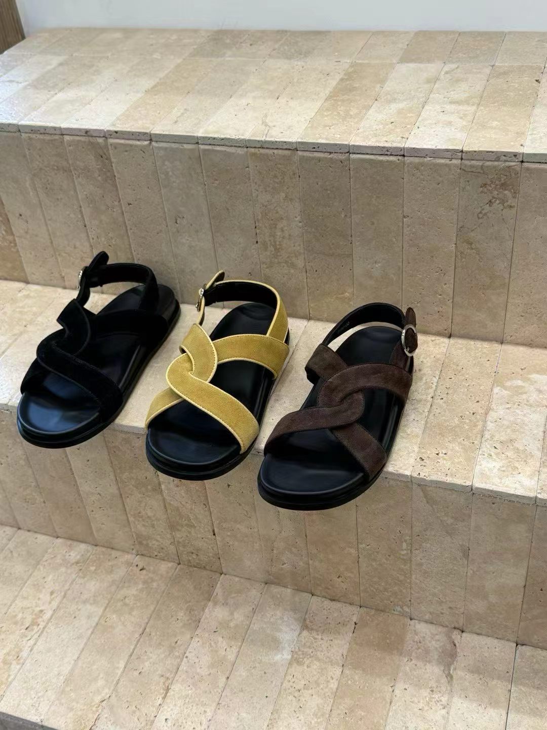 Siena Handcrafted Leather Cross-Strap Sandals