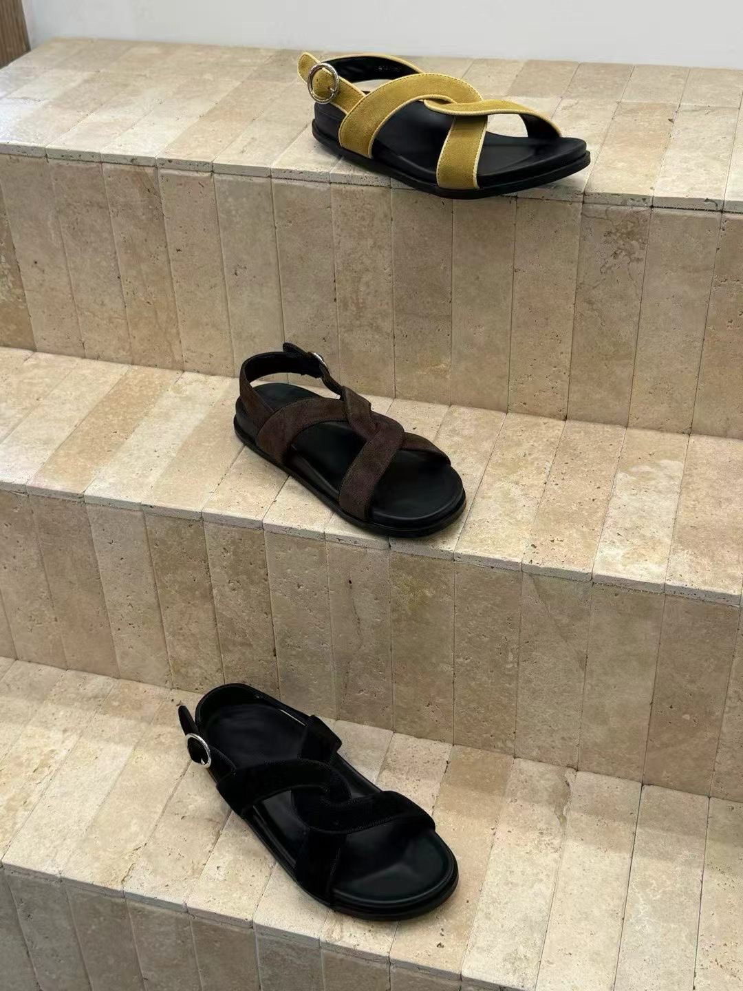 Siena Handcrafted Leather Cross-Strap Sandals